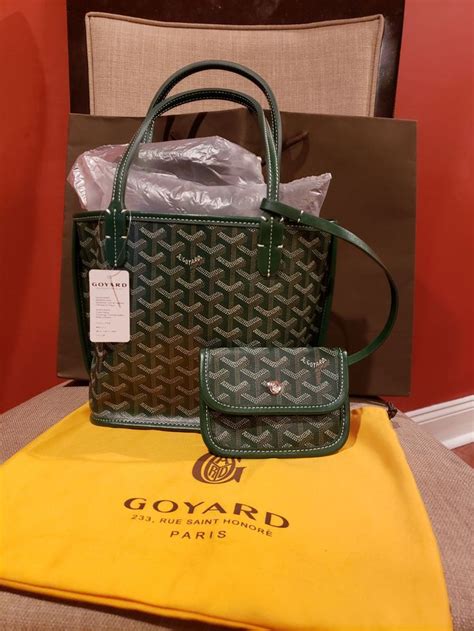 mini goyard bag green|mini Goyard bags for sale.